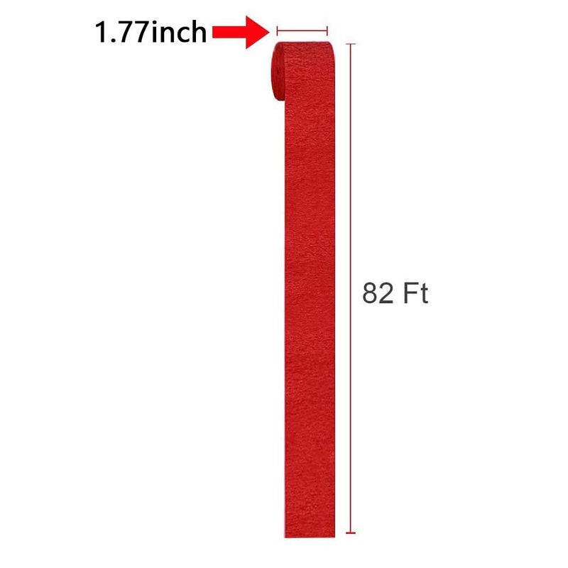 ZOOYOO 81 Feet Black and Red Party Streamers, 6 Rolls Black and Red Crepe Paper Streamers Decorations - Image 2